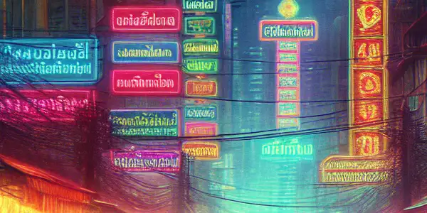 A vibrant, neon-lit Bangkok entertainment district at night, bustling with diverse people and adult-themed establishments.